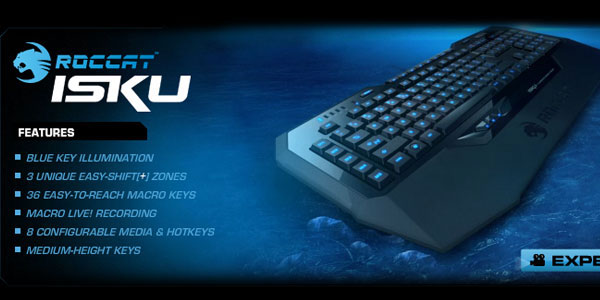 キーボード『ROCCAT Isku』がドスパラで販売開始！