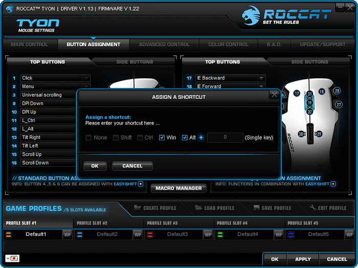 roccat-tyon-review-driver-buttons-top-shortcut